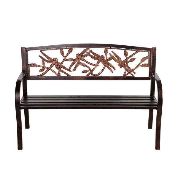 Plow & Hearth Dragonfly Metal Garden Bench