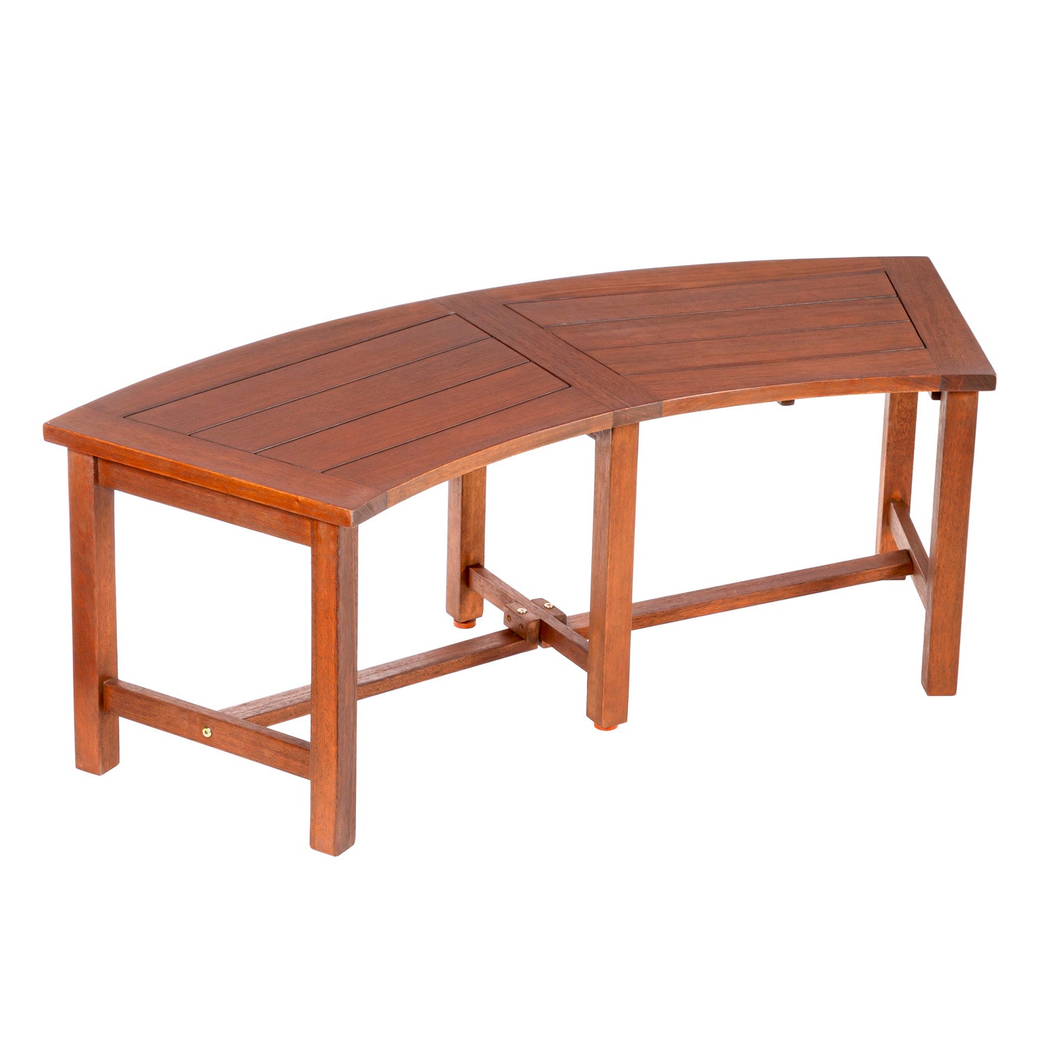 Plow & Hearth Curved Eucalyptus Bench