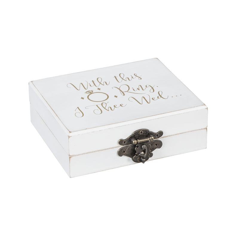Evergreen With This Ring Wooden Ring Holder