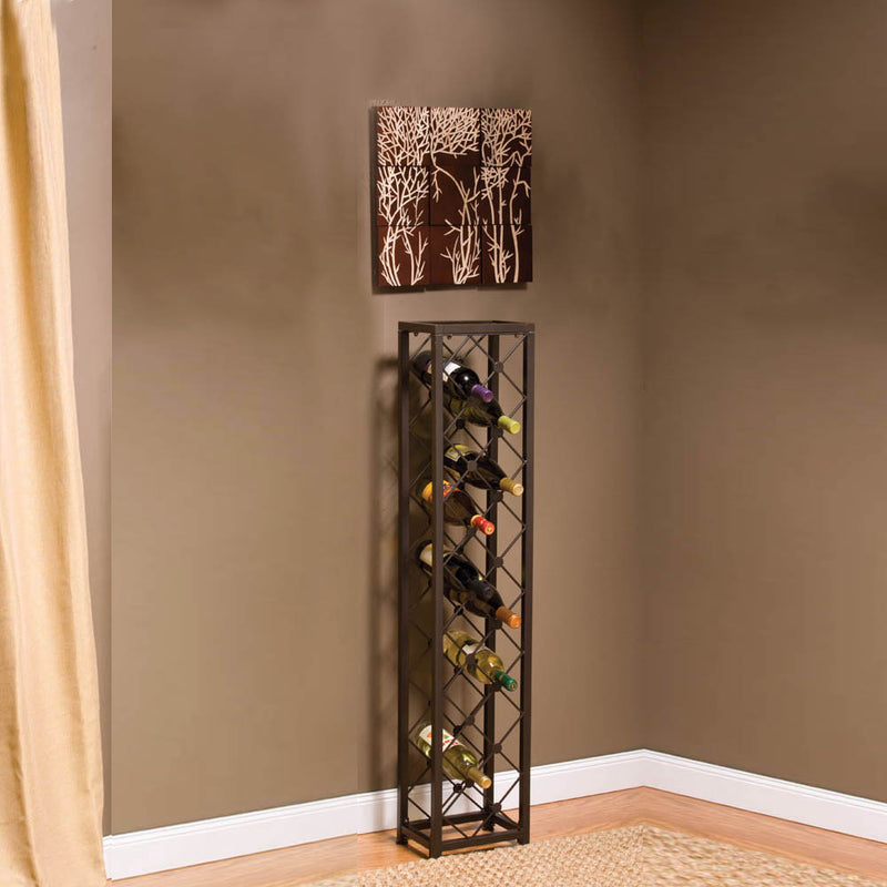 Evergreen Iron Wine Tower For 15 Bottles