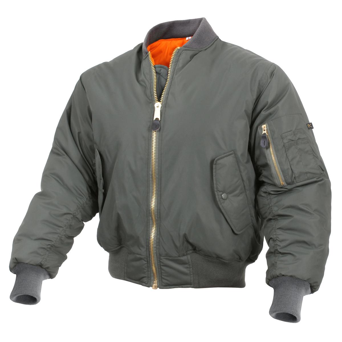 Rothco Mens Enhanced Nylon MA-1 Flight Jacket Size XS XL – ShopCGX