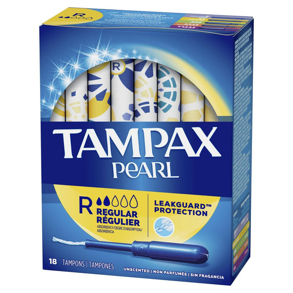 Tampax Pearl Unscented Tampons - Regular - 18 Count