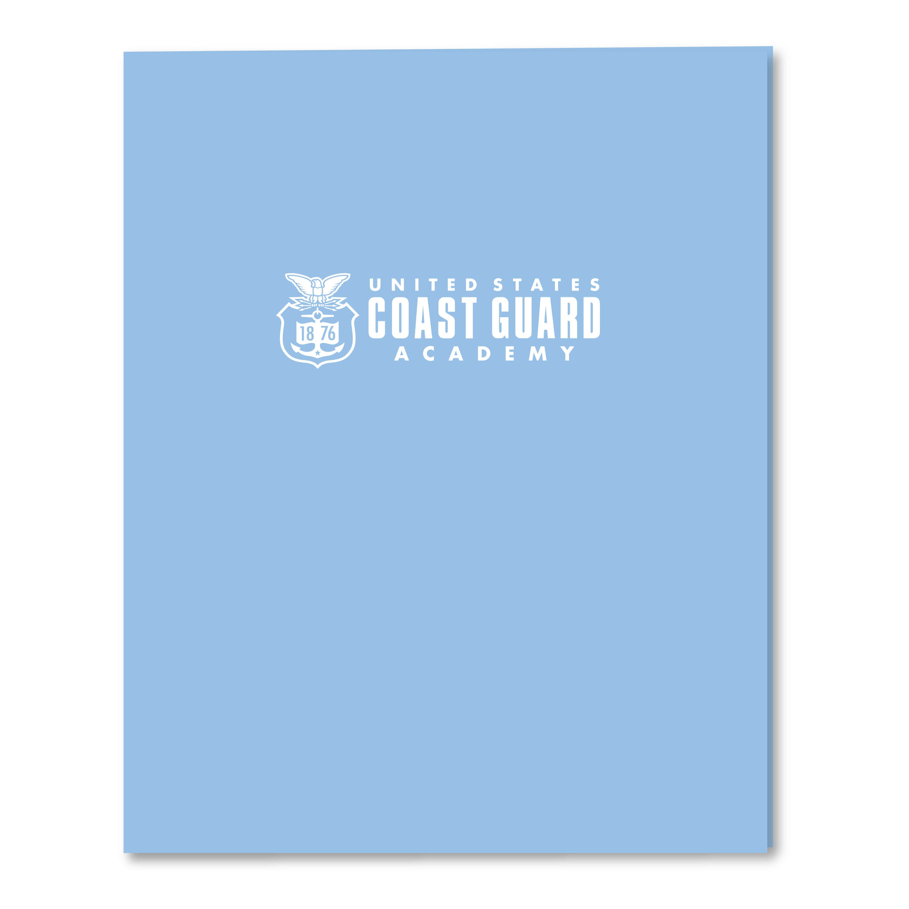 Coast Guard Academy - 2 Pocket Embossed Folder - Light Blue