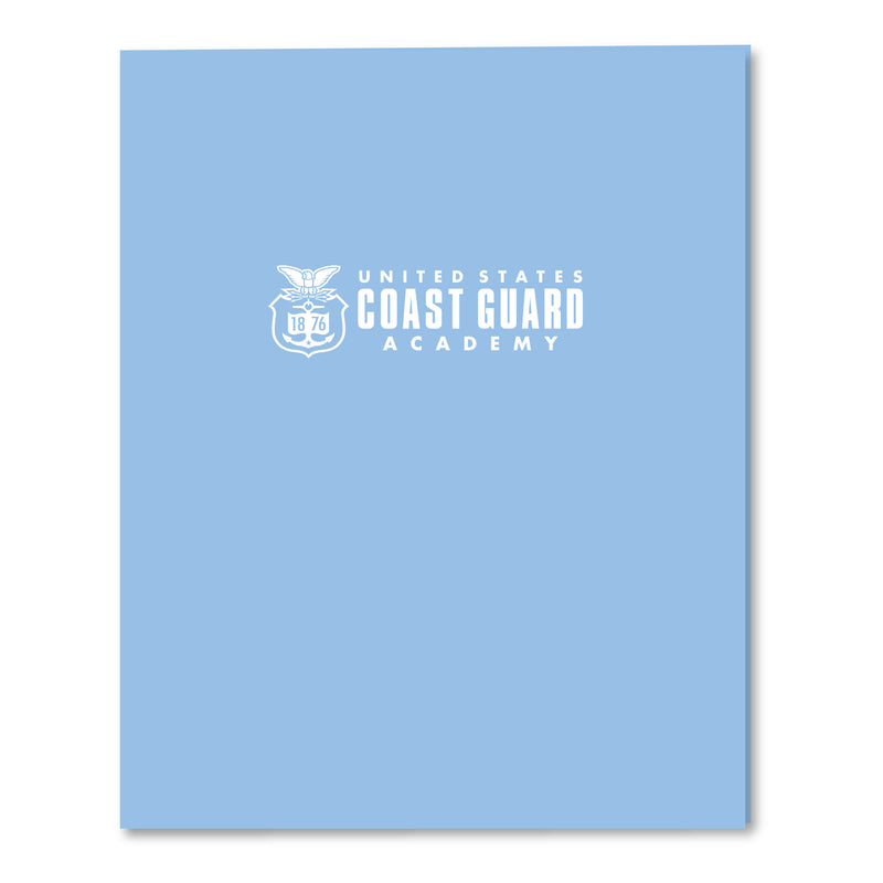 Coast Guard Academy - 2 Pocket Embossed Folder - Light Blue