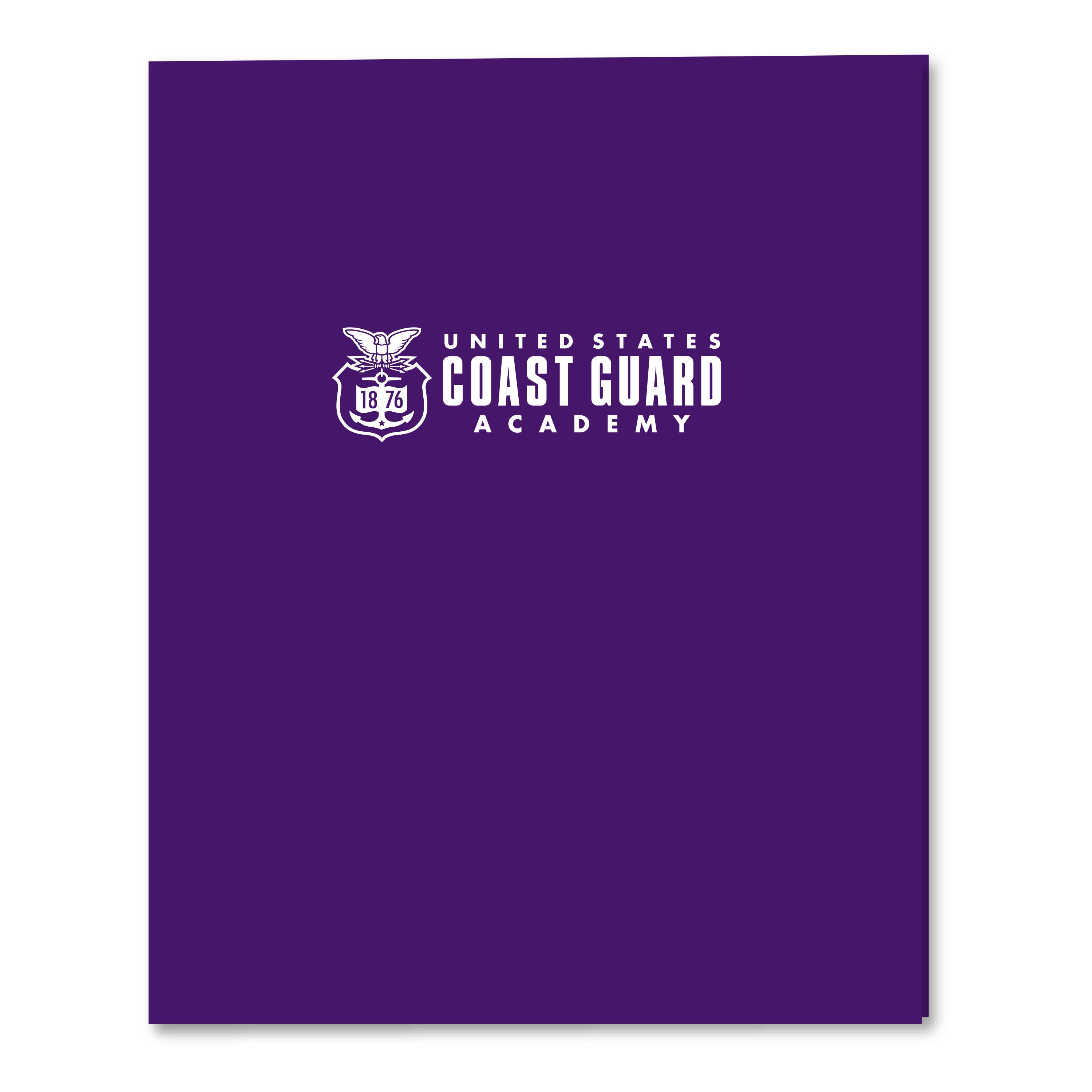 Coast Guard Academy - 2 Pocket Embossed Folder - Purple