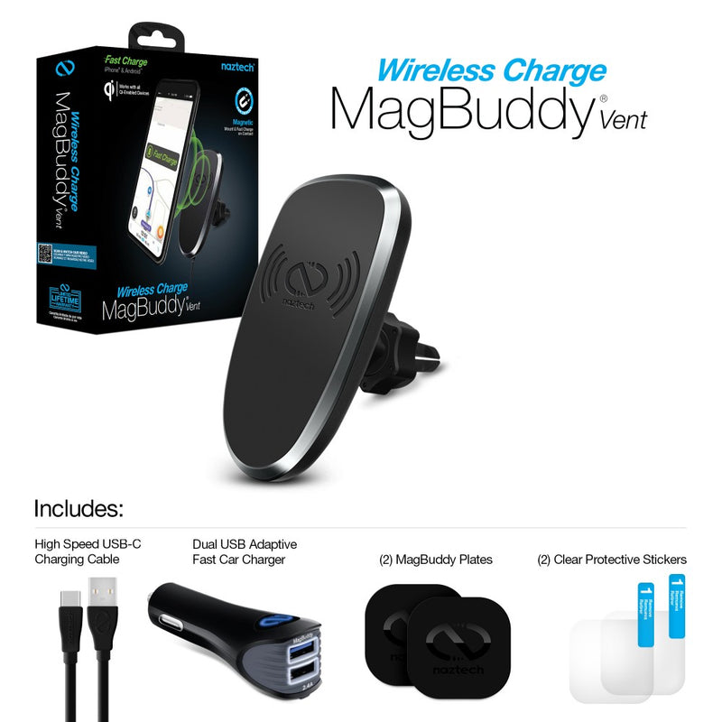 Naztech MagBuddy Wireless Charge Vent Mount