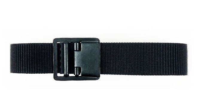 Vanguard Navy Belt and Buckle: Black Nylon Seabee Black Buckle and Tip - Size Extra Long