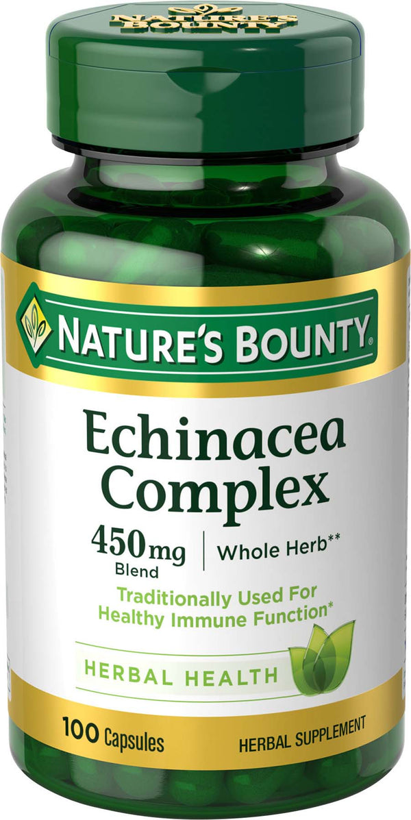 Nature's Bounty Echinacea Complex Herbal Supplement Capsules - 450mg - 100 Count