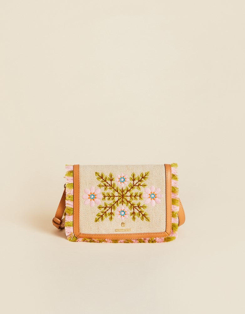 Spartina 449 Mod Floral Clutch Crossbody Handbag