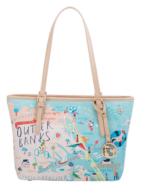 Spartina 449 Greetings From Small Map Tote with Zipper – ShopCGX