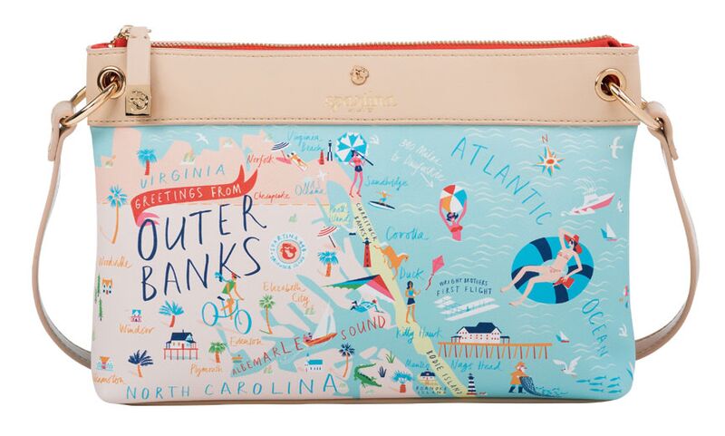 Spartina 449 Greetings From Map Crossbody - Outer Banks