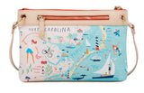 Spartina 449 Greetings From Map Crossbody - Outer Banks