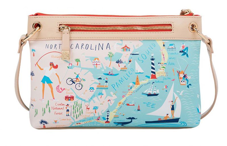 Spartina 449 Greetings From Map Crossbody - Outer Banks
