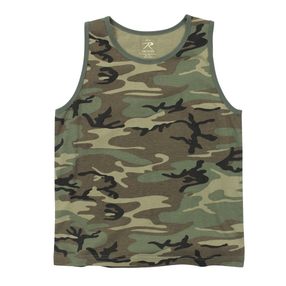 Rothco Mens Vintage Woodland Camo Tank Top