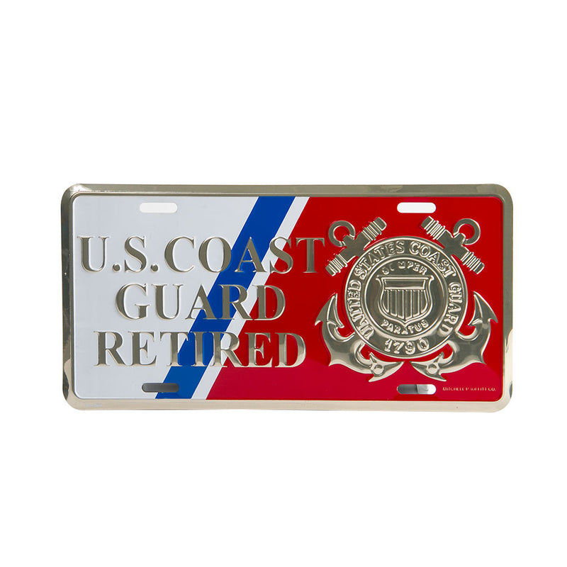 Coast Guard License Plate - Retired