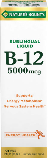 Nature's Bounty Vitamin B-12 Vitamin Supplement 5000mcg - 2 oz.