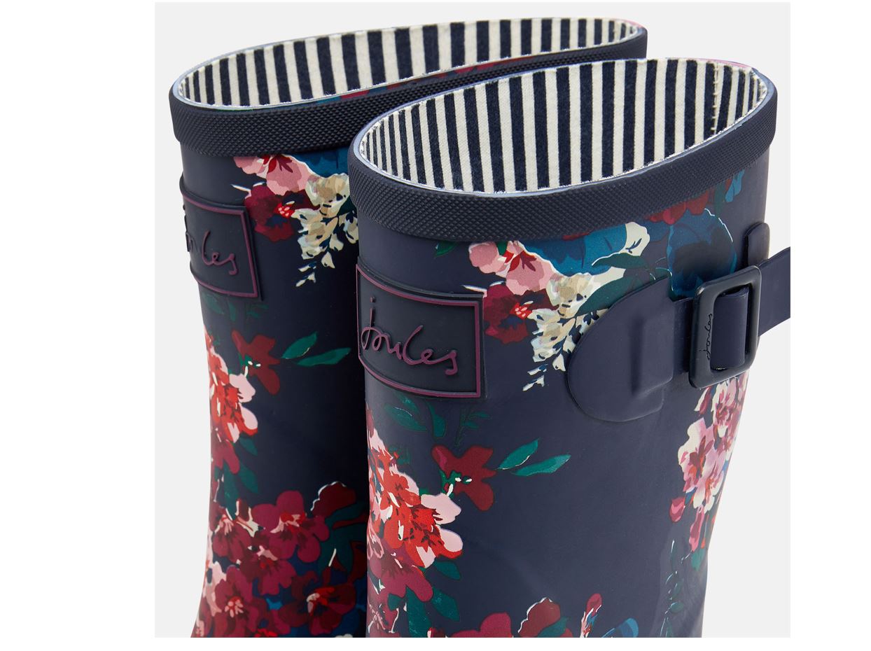 Joules Womens Molly Mid Height Printed Rain Boots