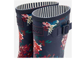 Joules Womens Molly Mid Height Printed Rain Boots