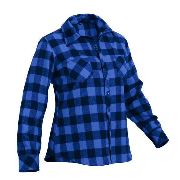Rothco Womens Plaid Flannel Long Sleeve Shirt