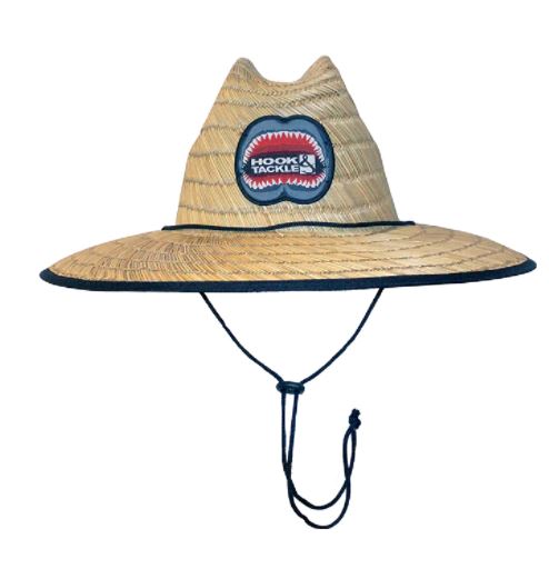 Hook & Tackle Mens Jaws Lifeguard Stretch Fit Premium Straw Fishing Hat