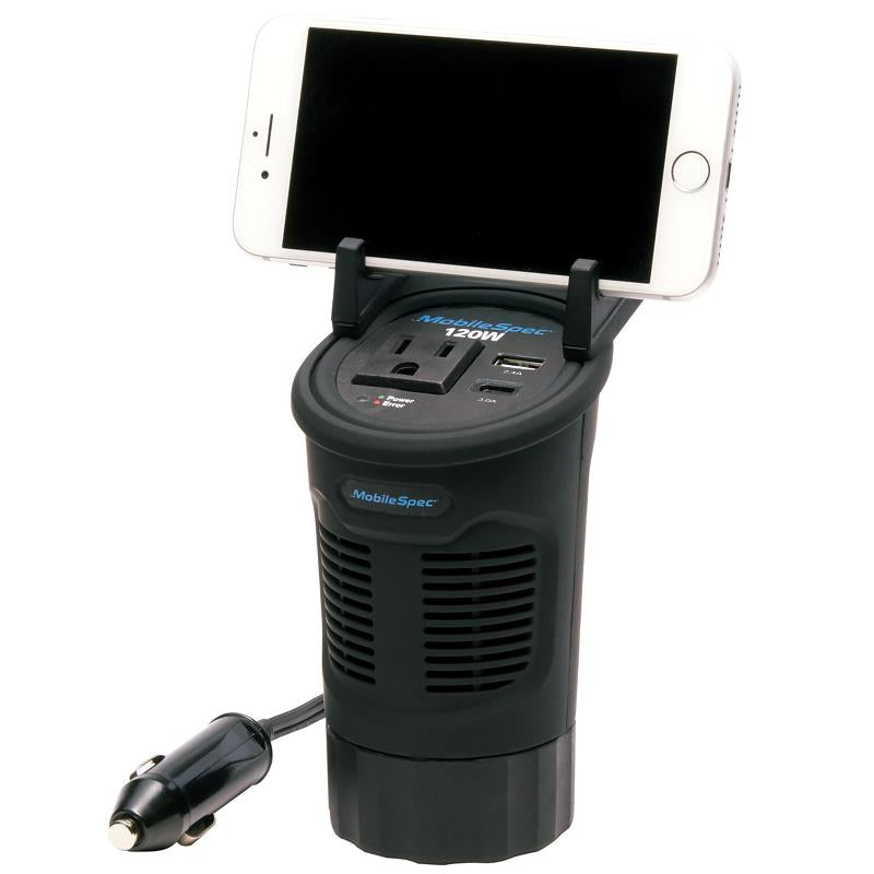 MobileSpec 120 Watt Cup Power Inverter