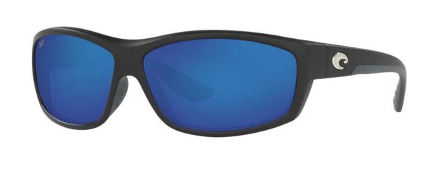 Costa Del Mar Mens Saltbreak Matte Black Frame - Blue Mirror 580 Plastic Lens - Polarized Sunglasses