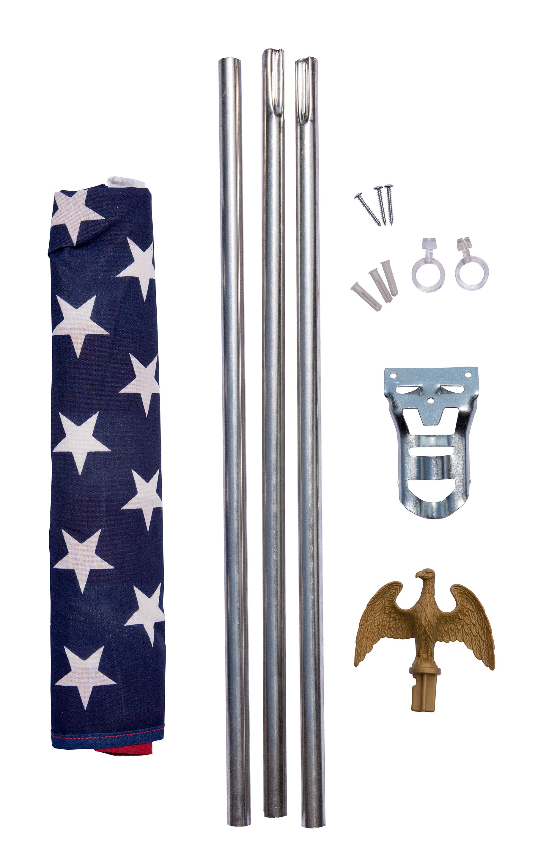 Valley Forge United States Poly-Cotton Flag Kit - 3' x 5'