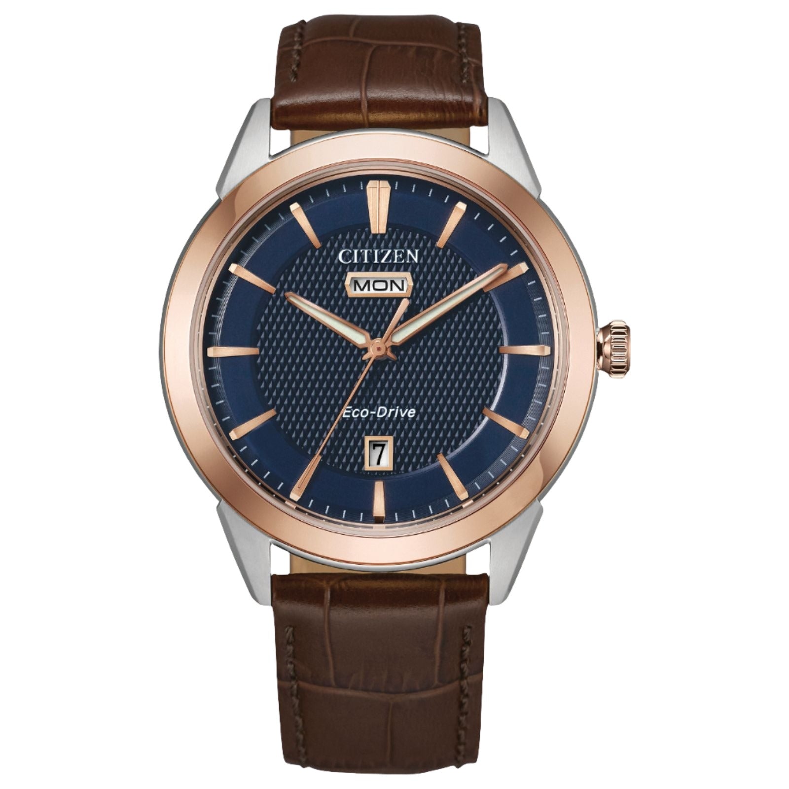 Citizen Mens Corso Eco-Drive Watch - Brown Leather Strap