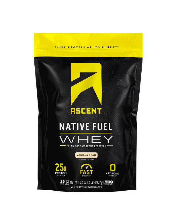 Ascent Native Fuel Whey Protein Powder - Vanilla Bean - 2lb.