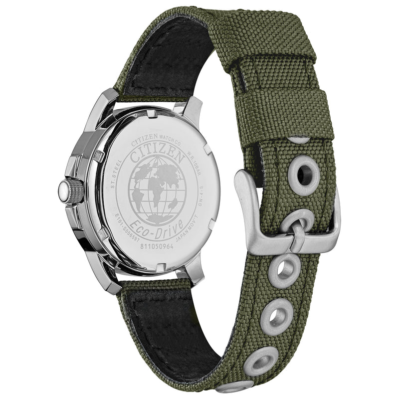 Citizen Mens Chandler Eco-Drive Watch - Green Nylon Strap