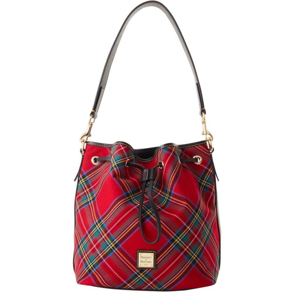 Dooney & Bourke Tartan Drawstring Handbag