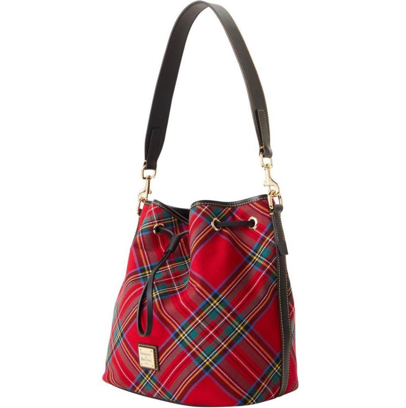 Dooney & Bourke Tartan Drawstring Handbag