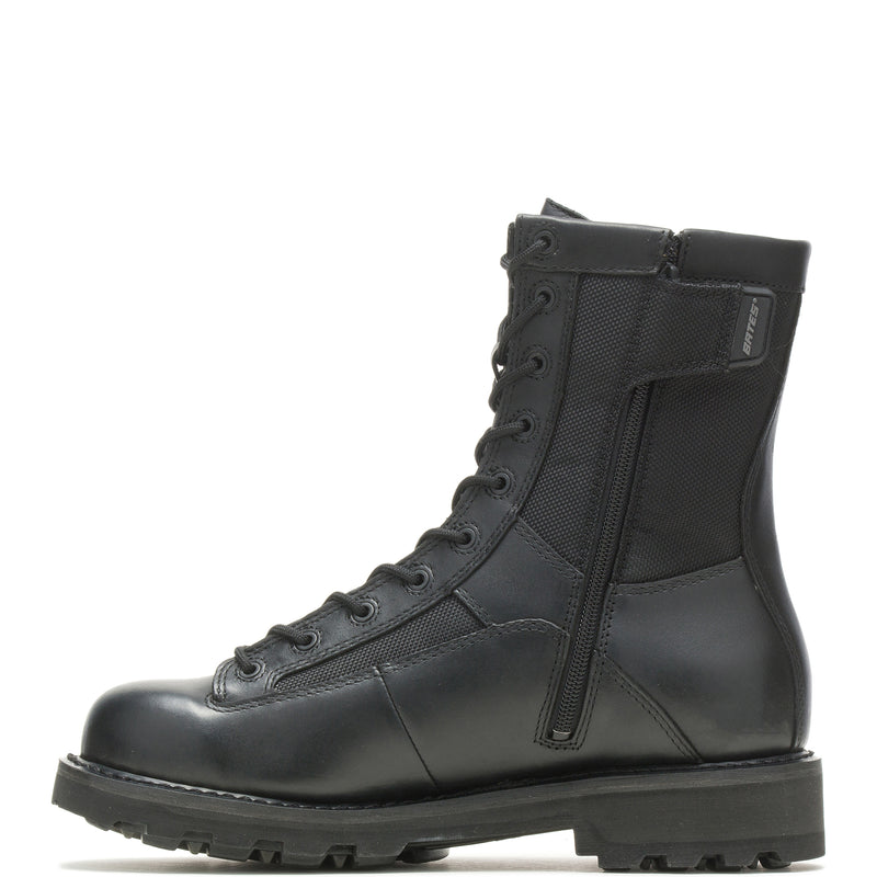 Bates Mens 8" DuraShocks Lace-to-toe Side Zip Boots