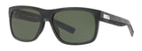 Costa Del Mar Mens Baffin Net Gray with Gray Rubber Frame - Gray Mirror 580 Glass Lens - Polarized Sunglasses