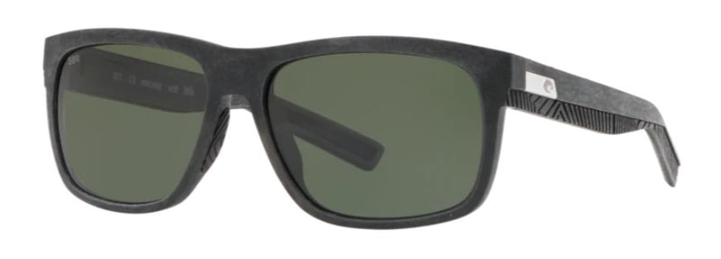 Costa Del Mar Mens Baffin Net Gray with Gray Rubber Frame - Gray Mirror 580 Glass Lens - Polarized Sunglasses