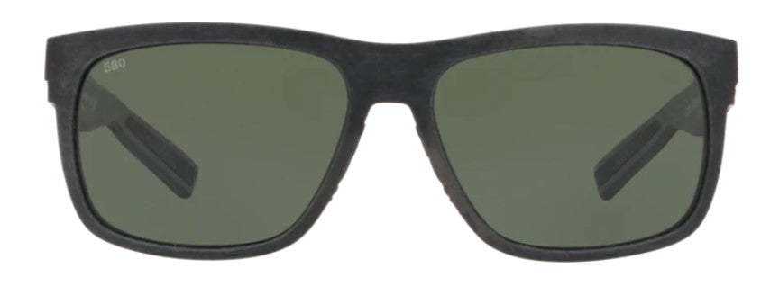 Costa Del Mar Mens Baffin Net Gray with Gray Rubber Frame - Gray Mirror 580 Glass Lens - Polarized Sunglasses