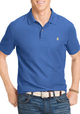 IZOD Mens Solid Stretch Advantage Pique Short Sleeve Polo Shirt