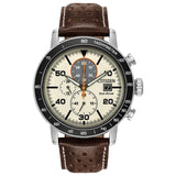 Citizen Mens Brycen Eco-Drive Watch - Brown Leather Strap