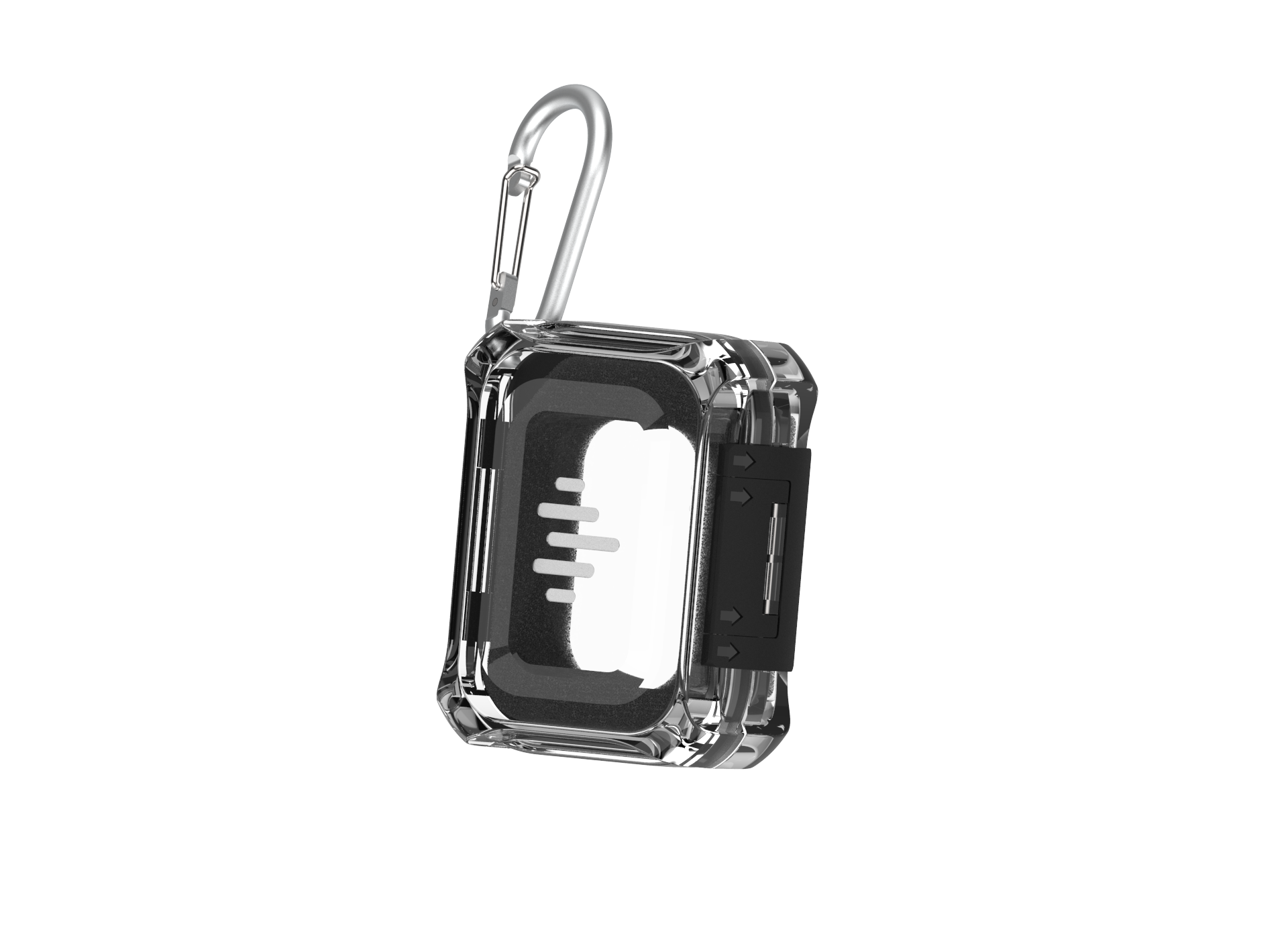 iLuv CasePro Outdoor Protective Hard Case for TWS Earbuds with Stainless Carabiner