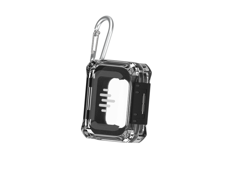 iLuv CasePro Outdoor Protective Hard Case for TWS Earbuds with Stainless Carabiner
