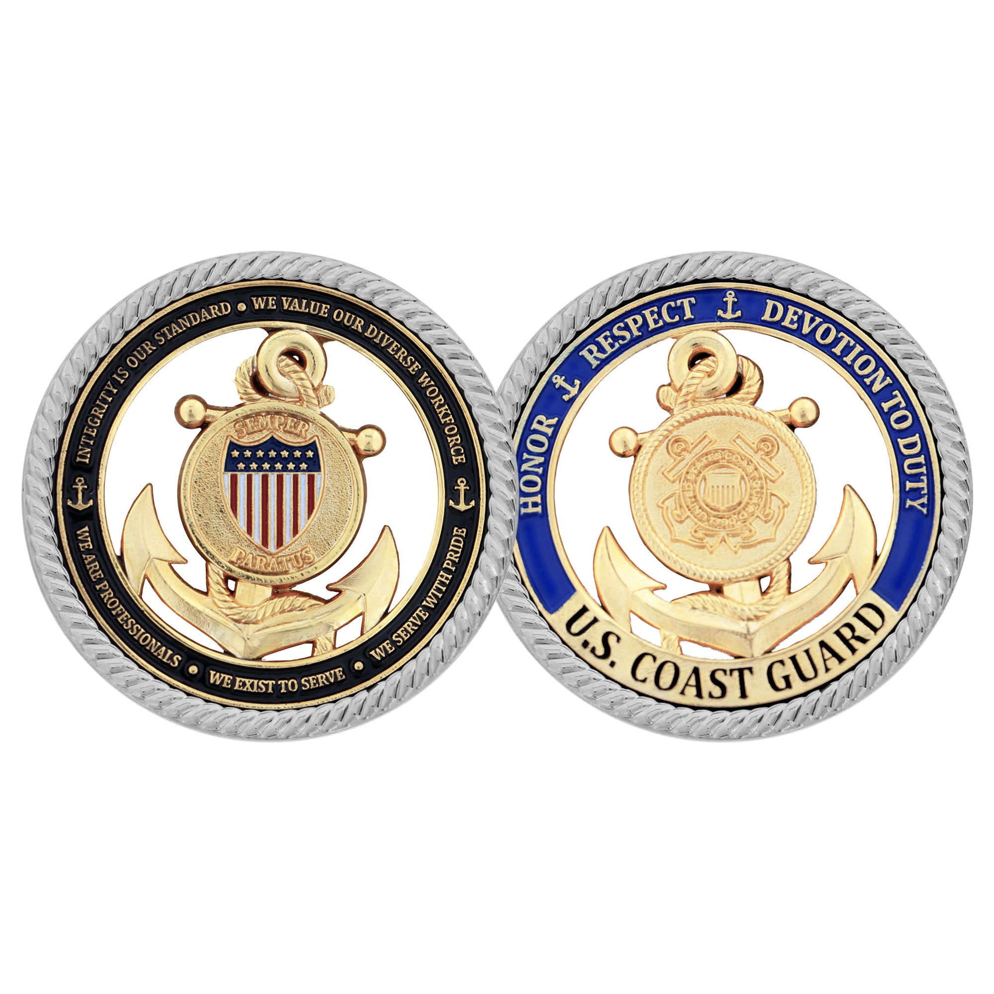Coast Guard Challenge Coin - Core Values – ShopCGX