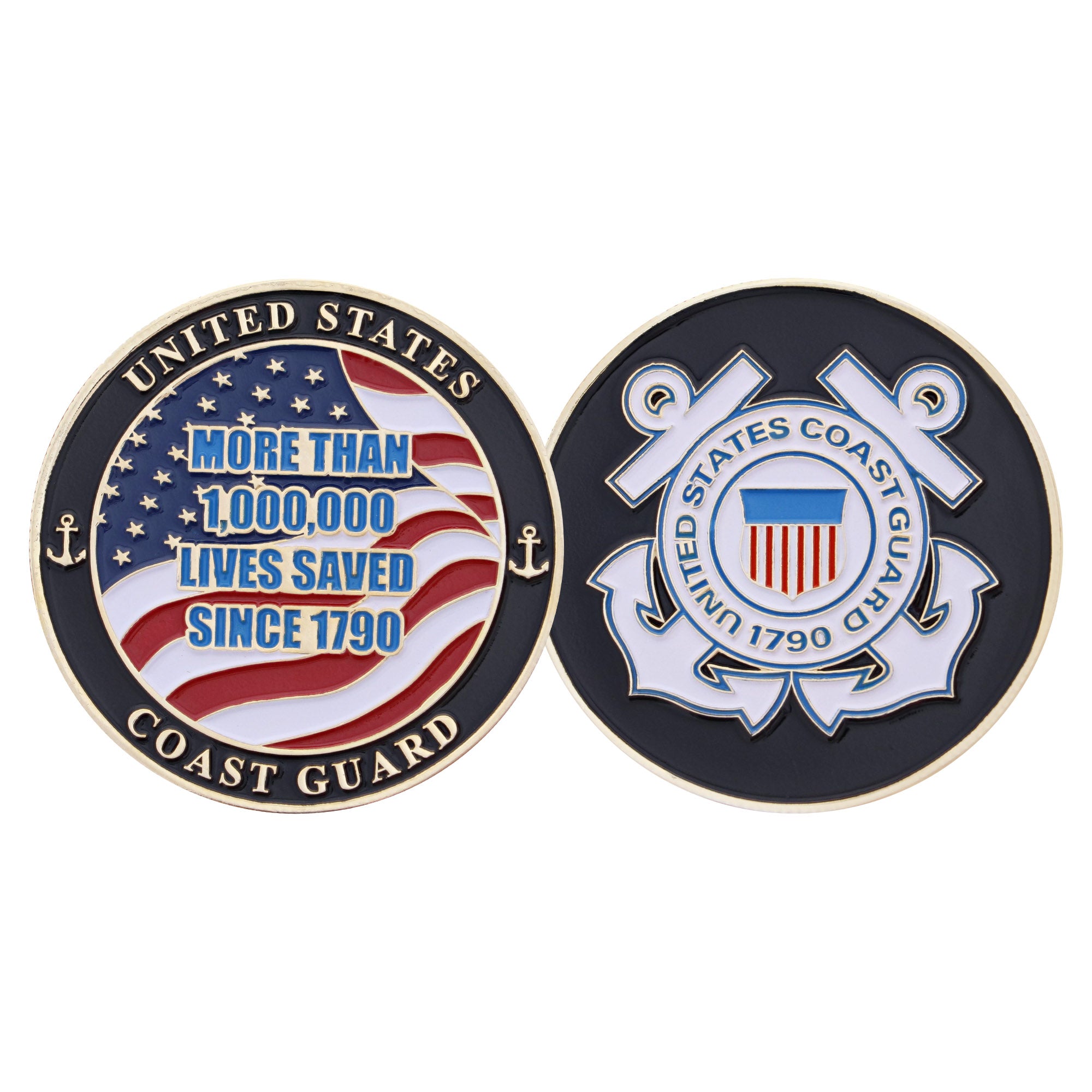 Coast Guard Challenge Coin - 1 Million Lives Saved