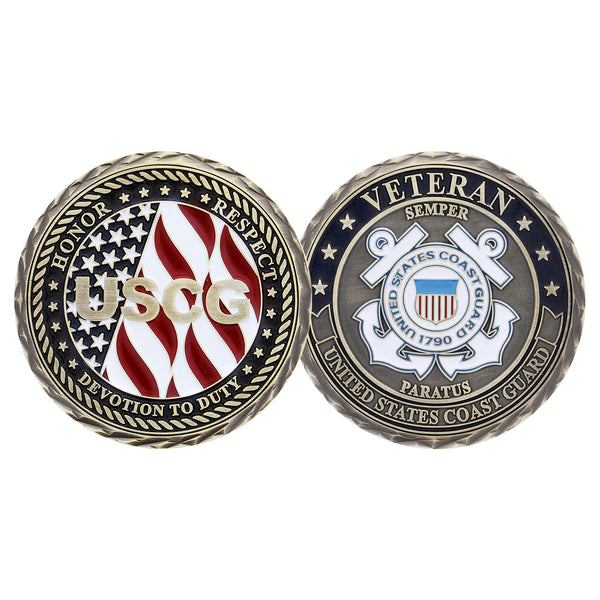 Coast Guard Challenge Coin - Veteran