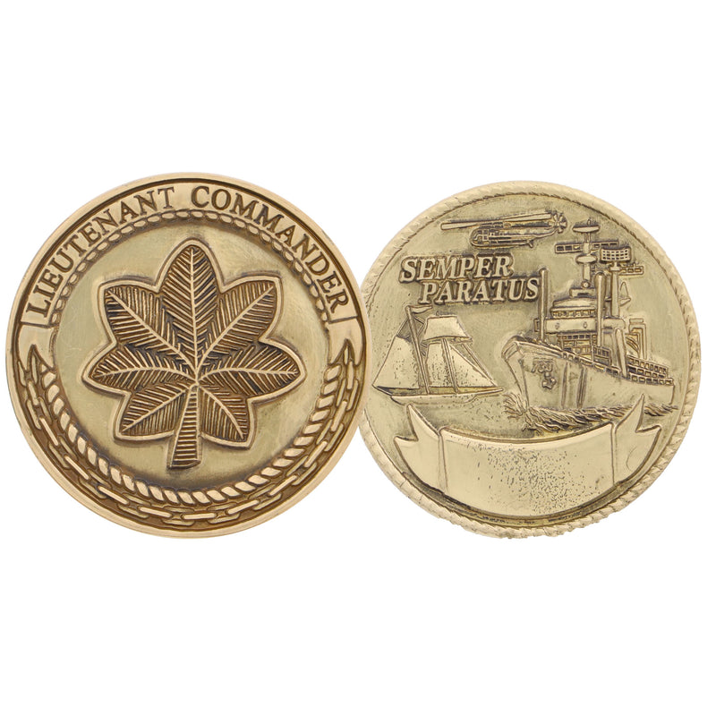 Coast Guard Challenge Coin - Lieutenant Commander - Gold