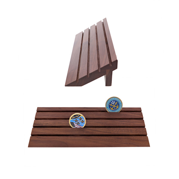 Challenge Coin Display Tier - 12" Walnut