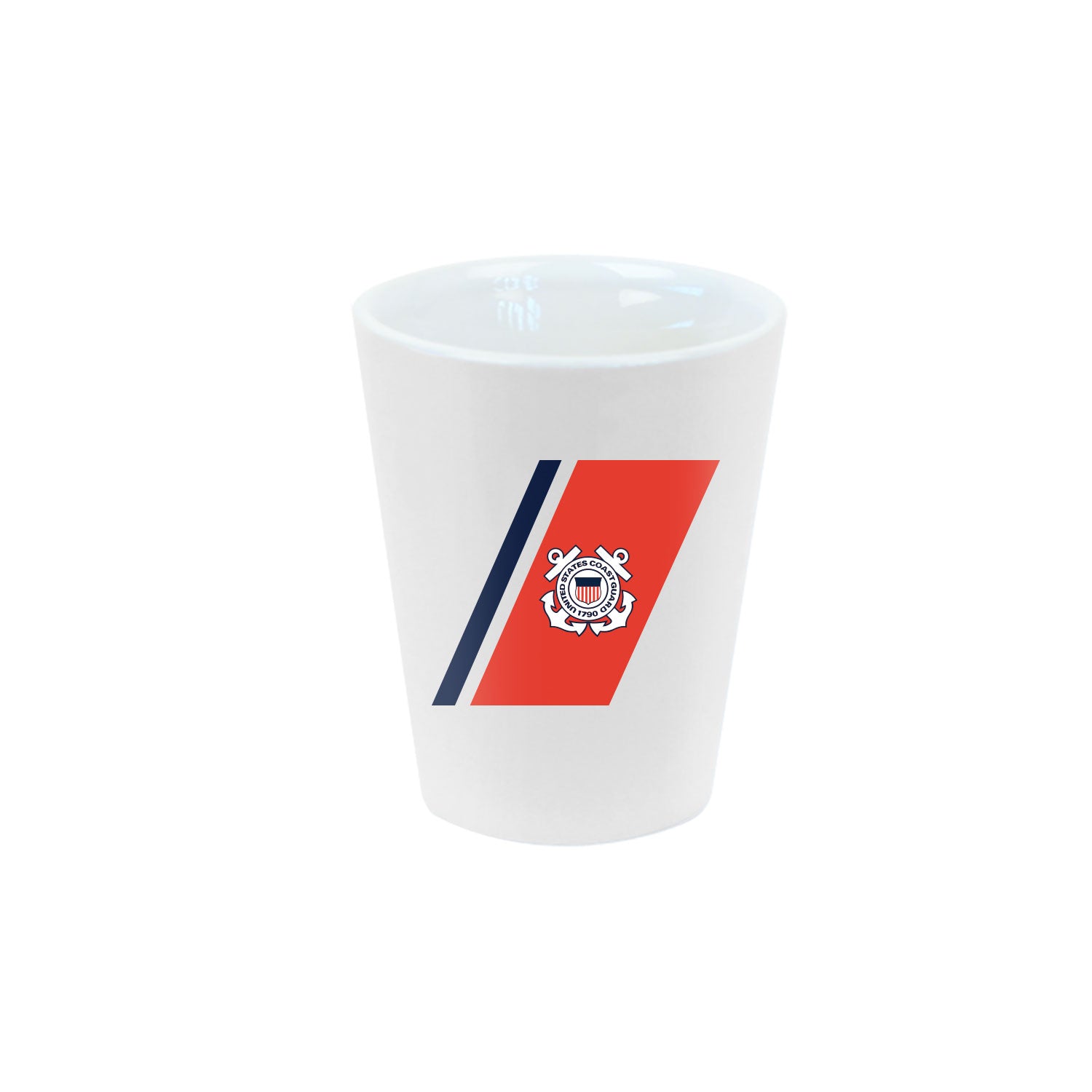 Coast Guard Shot Glass - Racing Stripe