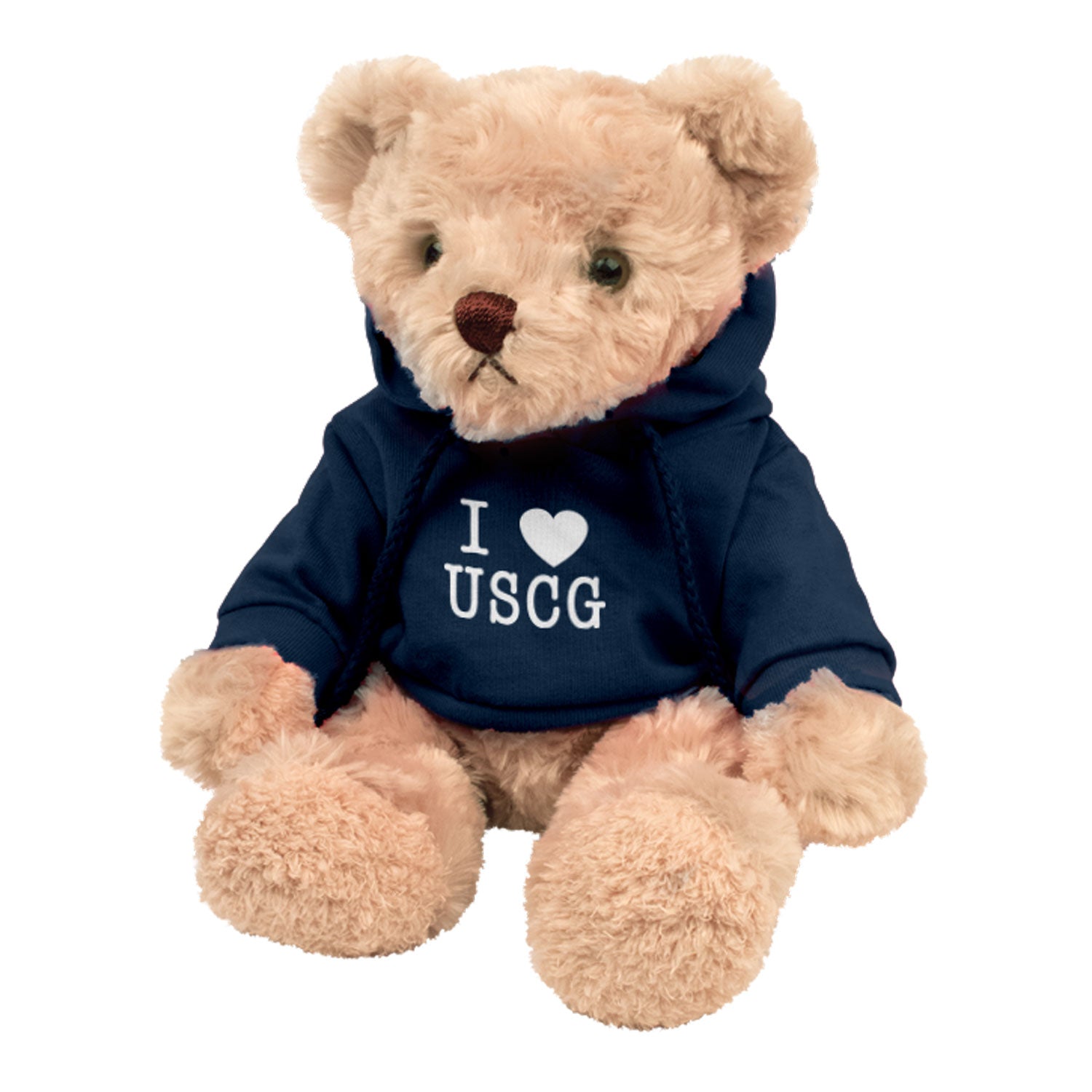 Coast Guard Plush - Honey Bear - Navy Tee - I Love USCG