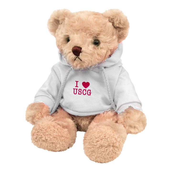 Coast Guard Plush - Honey Bear - Pink Tee - I Love USCG