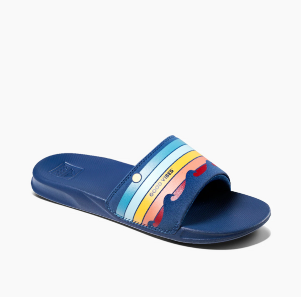 REEF Mens One Slide X Life Is Good Slide Sandal