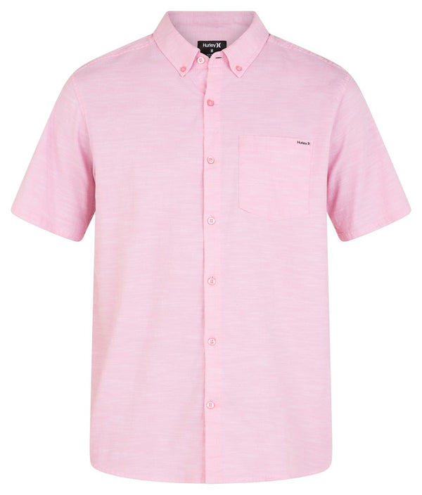 Hurley Mens One and Only Stretch Short Sleeve Button Up